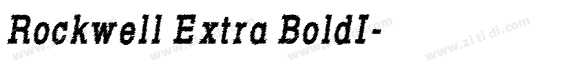 Rockwell Extra BoldI字体转换
